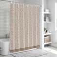 thumbnail image 5 of Beige Pink Floral Shower Curtain Set - Small 36" x 72" Washable Bathtub Curtain with 12 Hooks, Spring Flowers Waterproof Fabric Stall Shower Curtains for Bathroom/Bathtub Décor, 5 of 6
