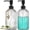 Clear-black Pump-2p, variant on 18Oz Simple Glass Soap Dispenser with Black Rust Proof Pump,Refillable Kitchen soap Dispenser with Vertical Stripe, Bathroom Soap Dispenser for Dispense Hand soap, Dish Soap, Lotion.