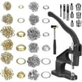 thumbnail image 4 of 3000pcs Hand Press Grommet Machine, Heavy Duty Eyelet Grommet Machine Punch Tool Kit with Dies, Grommets, and Hammer for Snap Buttons, Rivets, Eyelets, and Pearls (Black), 4 of 9