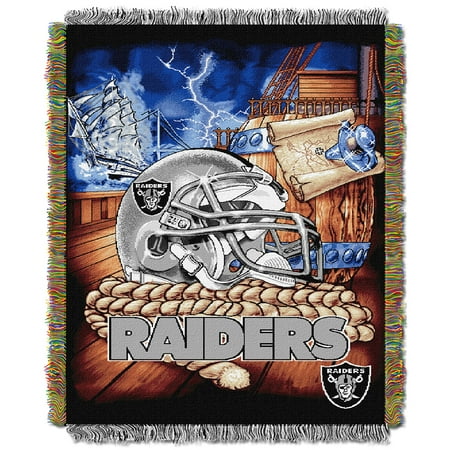 Oakland Raiders Home Field Advantage Woven Tapestry Throw