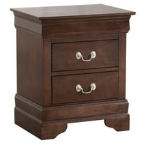 Glory Furniture Louis Phillipe 2 Drawer Nightstand in Cappuccino