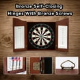 thumbnail image 4 of GSE Games & Sports Expert Deluxe Solid Wood Classic Dartboard Cabinet Set with Sisal Fiber Dartboard, Dart Scoreboard and 6 Steel Tip Darts for Target Game Indoor Game (Walnut), 4 of 8