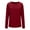 Red, variant on Enjoytime Casual Long Sleeve Tops for Women Solid Color Basic Shirts Round Neck Tunic Blouses Fall Winter Clothes