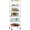 White, variant on Small 4 Tier Shelves Storage Wire Shelving Unit Metal Shelf Adjustable Organizers Storage Shelving with Wheels for Bathroom Laundry Room Kitchen Pantry12”D x 18”W x 44.8”H Black