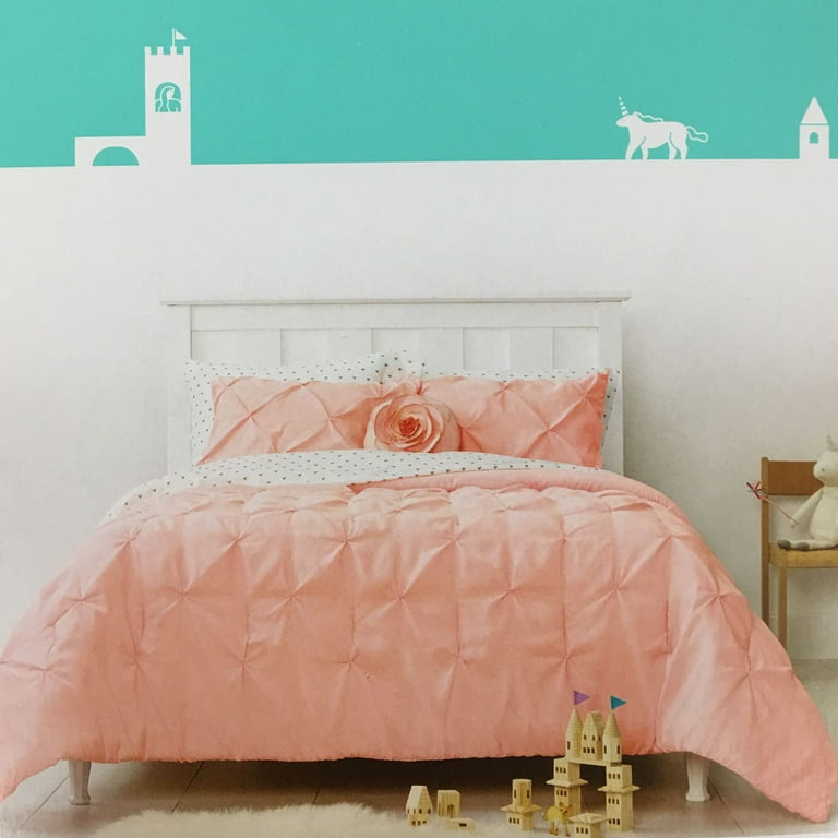 New Pinch Pleat Comforter Set Pillowfort Light Pink TWIN
