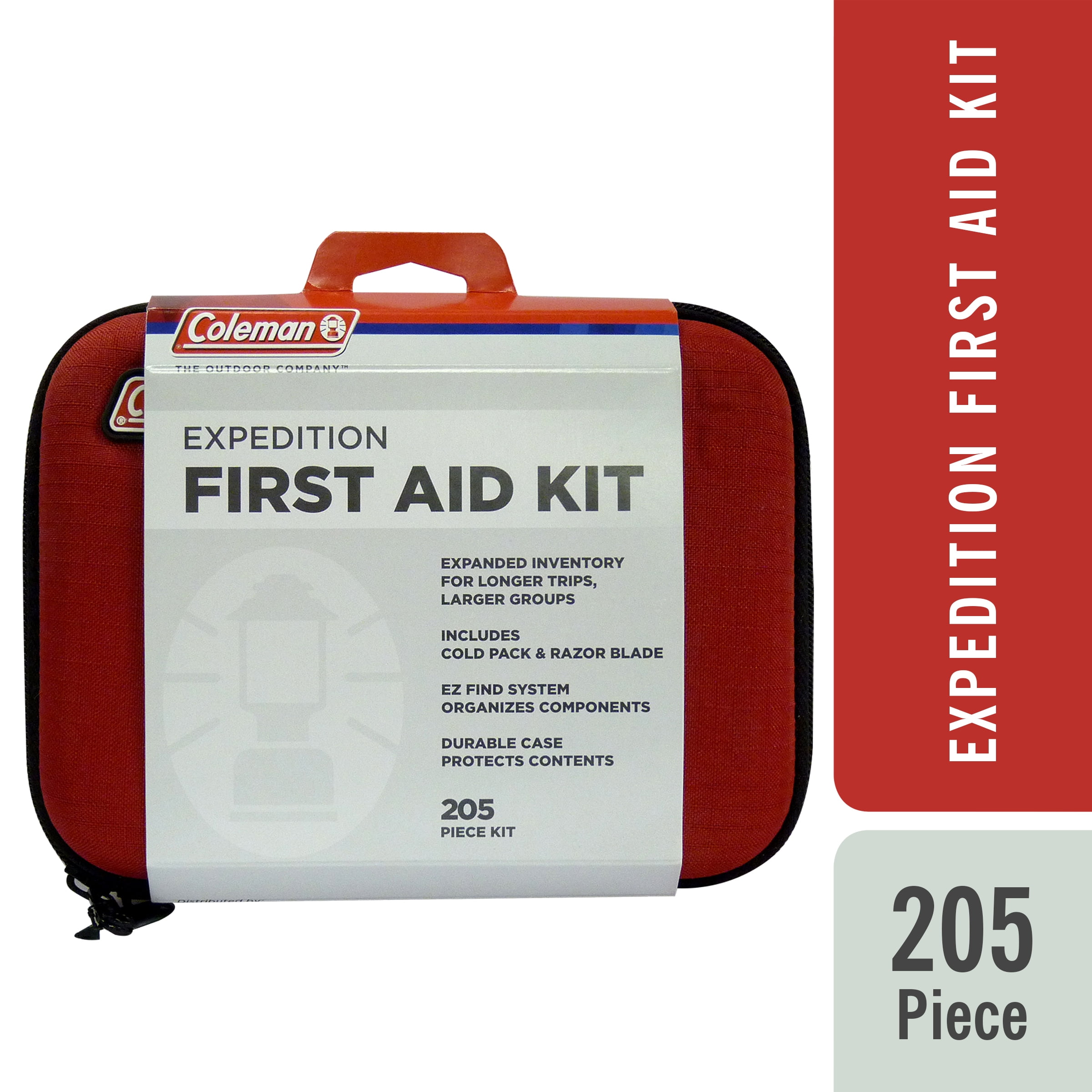 Coleman Expedition First Aid Kit, 205 Items, Red