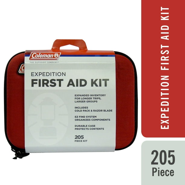 Coleman Expedition First Aid Kit, 205 Items, Red