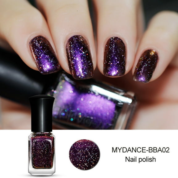 Holographic Nail Polish Mirror Effect Chameleon Varnish Nail Gel Polish Glitter Lacquer