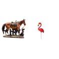 thumbnail image 1 of Figura de caballo,Figura coleccionable de caballo en miniatura,Estatua de estaca de jardín,Adorno de jardín con forma de flamenco,estaca para césped,patio o porche,Estatua de, 1 of 8