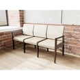 thumbnail image 4 of Pemberly Row Waiting Reception 3 Seat Tandem Seating No Center Arms in Brown, 4 of 5