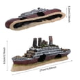 thumbnail image 6 of Aquarium Shipwreck Decorations Resin Titanic Lost Wrecked Boat Ship Sunken Ship Decorations Aquarium Landscaping Decoration Fish Tank Ornament Pet Habitat Décor, 6 of 9