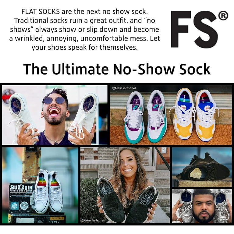FLAT SOCKS Multi Color No Show Socks Sockless Shoe Liner No Slipping No Stinking Washable Barefoot Shoe Insert Small Rainbow Walmart