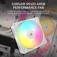 thumbnail image 2 of Ventilador CORSAIR RS120 ARGB 120 mm PWM Daisy-Chain blanco, 2 of 7