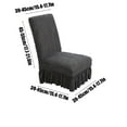 thumbnail image 3 of Elastic Non-Slip Chair Cover 4-Season Polyester Seat Cover with Pleated Fringe Fits Chairs 45-55cm Back Height Multi-Color Leaf Pattern 1PC, 3 of 6