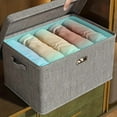 thumbnail image 7 of 2-Pack Extra Large Linen Storage Bins with Lids - Gray Fabric Organizers for Closet, Bedroom, Nursery & Under-Bed Storage, 7 of 7
