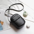 thumbnail image 5 of Bolso vertical de cuero suave para teléfono móvil, mini bolso diagonal simple a la moda, PU, 5 of 5
