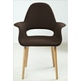 thumbnail image 6 of 2xhome Mid Century Modern Upholstered Fabric Organic Accent Living Room Dining Arm Chair with Natural Wooden Legs, Brown, Set of 1, 1 piece, 6 of 6