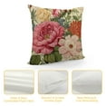 thumbnail image 4 of ARISTURING  Retro Flower Throw Pillow Covers Peony Rose Home Decorative Pillow Covers Vintage Cushion Cases Square Pillowcase Pink&amp;White Flower, 4 of 5