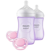 Philips Avent Natural Baby Bottle with Natural Response Nipple, Purple Baby Gift Set SCD837/01