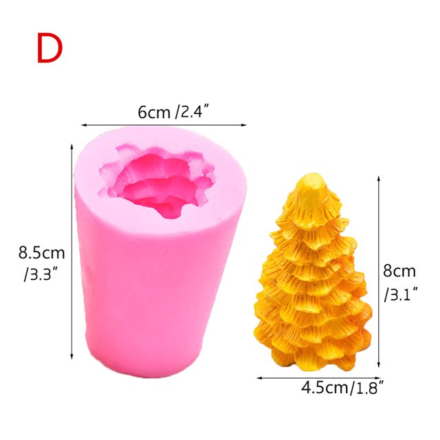 Puntoco 3D árbol de Navidad silicona vela molde para hacer velas árbol de Navidad silicona Puntoco Puntoco-1480