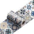 thumbnail image 3 of 3.8*94.5 inches Peel and Stick Wallpaper Border, Vintage Geometric Encaustic Tile Baseboard Sticker, Self Adhesive Watherproof Wall Border for Kitchen Bathroom Decor, 3 of 7