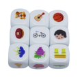 thumbnail image 1 of 9pcs Acrylic Story Cubes, Storytelling Dice Family Dice Game For Kids, Learning Toys Telling Story Game Puzzle Game, 1 of 1