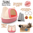 thumbnail image 3 of Arenero para Gato KE WOOW Grande con Orejas Cerrado Rosa Cara de gato, 3 of 10