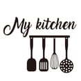 thumbnail image 3 of Adhesivos de pared con diseño de utensilios de cocina My Kitchen, PVC, 30 x 30 cm, color negro, 3 of 3