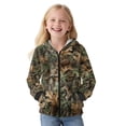 thumbnail image 3 of Xixirimido Pinecone Forest Camo Printed Hoodies for Girls Boys Zip Up Hoodie Sweatshirt Teen Lightweight Fall Winter Jacket Casual Long Sleeve Pullover Top for 6-8 Years, 3 of 7