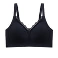 thumbnail image 2 of Ashirexll Plus Size Bras for Women, Bras for Women No Underwire, Lace Bralette Solid Color Strap Wrap Hollow Out, 2 of 3