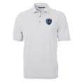 thumbnail image 2 of Men's-Cutter & Buck  Gray Sporting Kansas City Virtue Eco Pique Stripe Recycled Polo, 2 of 3