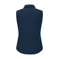 thumbnail image 6 of Feancey Button Down Shirts for Women Linen Sleeveless Tank Tops Summer 2025 Gauze Tops Business Casual V Neck Dressy Blouses Navy XL, 6 of 7