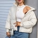 thumbnail image 5 of Chaquetas y abrigos casuales sin capucha de manga larga para mujer, chaqueta de invierno lisa de manga larga, abrigo con cremallera, blusa, abrigo para mujer, 5 of 5