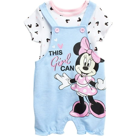 

Disney Girls Minnie Mouse 2 Piece Shortall Set (Baby Girls)
