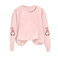 thumbnail image 4 of Gubotare Christmas Sweatshirt Women Merry And Bright Pullover Shirt Christmas Outfits for Women (Pink,XL), 4 of 5