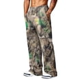thumbnail image 5 of Havenx Mens Camo Pants Wide Leg Dry Leaf Print Elastic Waist Sweatpants with Pockets Open Bottom Camouflage Wear Athletic Jogger Workout Casual Fashion Clothes,Brown 3XL, 5 of 7