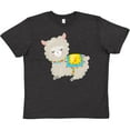 thumbnail image 3 of Inktastic Cute Llama with Colorful Blanket Youth T-Shirt, 3 of 5