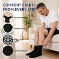 thumbnail image 4 of UNEEI Diabetic Grip Socks for Men Women, 4 Pairs Bamboo Viscose Wide Non Slip Socks, Non Binding Seamless Socks for Swollen Feet, Size 13-15, 4 of 7