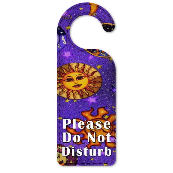 Do Not Disturb Door Knob Hanger Sign - Moon Faces - Image by Dan Morris