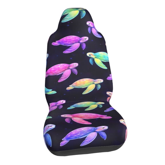 Rainbow Sea Turtle Car Seat Covers Stretch Car Seat Protectors Universal Fit