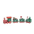 thumbnail image 2 of 8.6 Inch Christmas Desktop Decoration Set, Wooden Train Figurines Waterproof Rustic Tabletop Decor, Festive Multicolor Ornament for Home Office Bookshelf, Ideal Holiday Housewarming Gift, 2 of 7