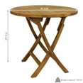 thumbnail image 4 of Sunnydaze 32" Teak Round Outdoor Bistro Table, 4 of 9