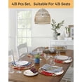 thumbnail image 5 of 15 Inch Round Placemats Set of 6, Red Christmas Non Slip Heat Insulation PP Table Mats, Snowman Xmas Tree Poinsettia Eucalyptus Washable Place Mats for Kitchen Dining Party Table Decor, 5 of 7