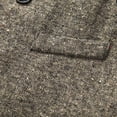 thumbnail image 5 of Mens Retro Pinstripe Waistcoat Dress Patchwork Vest Slim Fit Button Down Prom Formal Tweed Suit Vest Khaki XL, 5 of 6