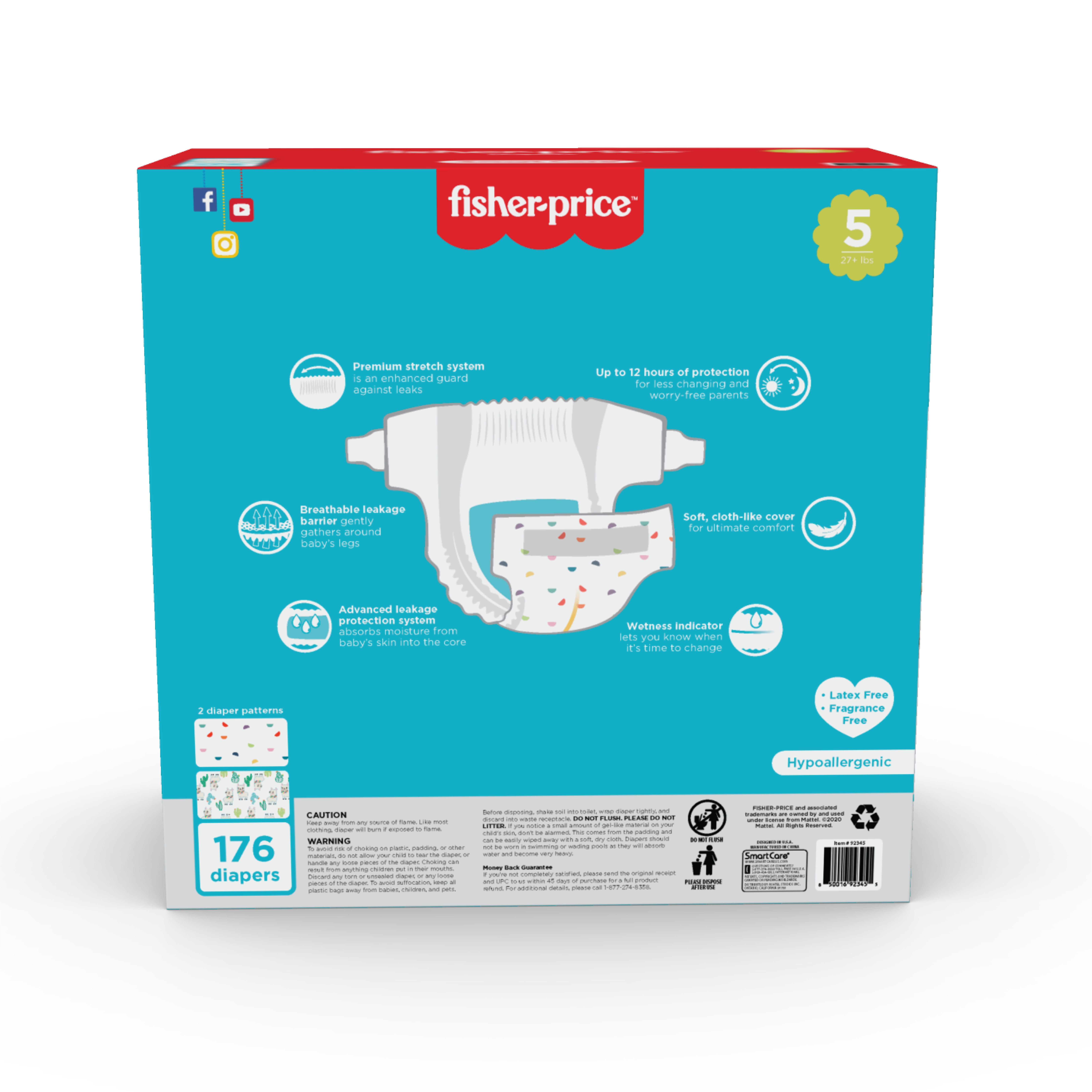 Fisher-Price Size 5 Diapers 176 ct