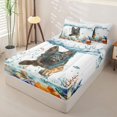 thumbnail image 2 of Homewish Cute German Shepherd Zipper Twin Comforter Sets with Fitted Sheet and 2 Pillowcases,Jellyfish Seaweed Seashell Zipper Bedding Set,Ocean Splash Wave Decor,Reversible,4pcs, 2 of 8