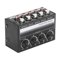 thumbnail image 4 of Mini mezclador estéreo pasivo CX400, mezclador estéreo portátil de 4 canales para reproductor de CD, unidad de cinta, computadora, teléfono, tableta, computadora, color blanco, 4 of 14