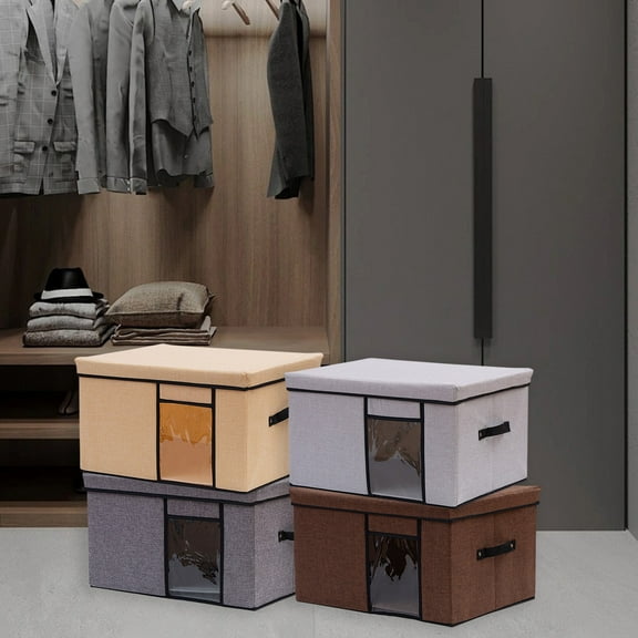 Xuniizn Cube Storage Organizer, Shelf Unit with Fabric Storage Bins - Modular Cube Storage & Collapsible Storage Cubes for Home Organization, Closet, Office, Nursery, 60%Cotton, 40%Linen, Black