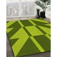 thumbnail image 3 of Ahgly Company Machine Washable Indoor Square Transitional Pistachio Green Area Rugs, 3' Square, 3 of 7
