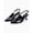 black, variant on Women pointed-toe sandals with ankle straps and buckles